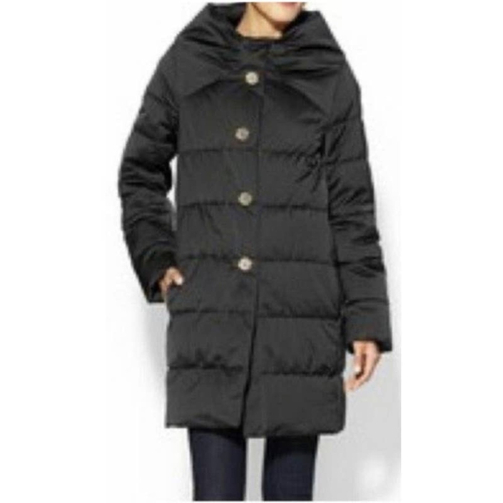 Kate Spade Alice Black Puffer Bow Coat ~ Extra Small